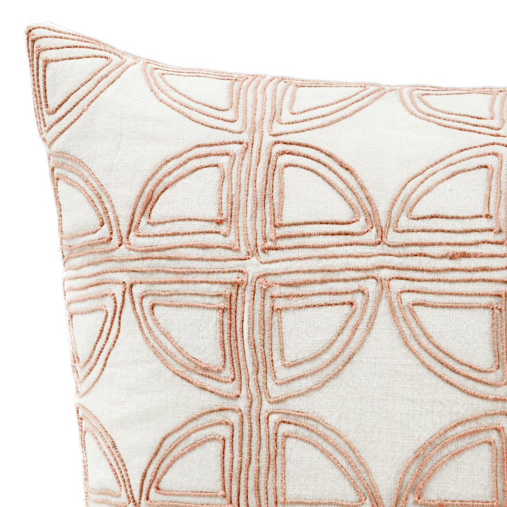 VC Elea Ivory/Blush 22x22 Pillow — view 6