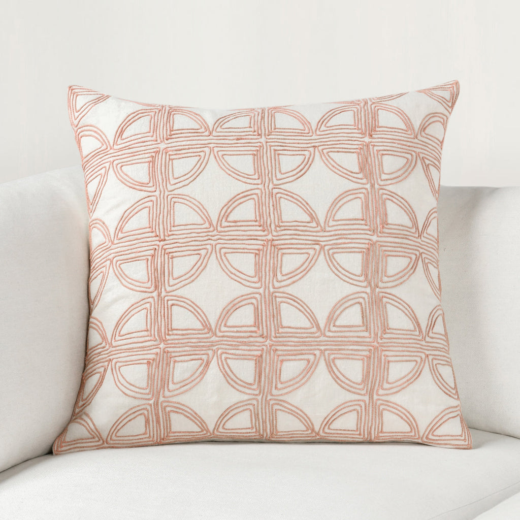 VC Elea Ivory/Blush 22x22 Pillow — view 2