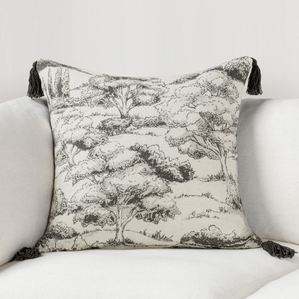 VC Stonework Charcoal 22x22 Pillow — view 2