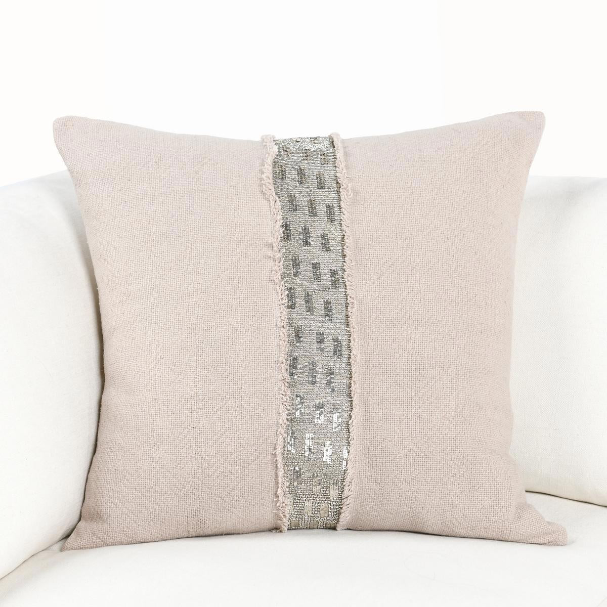 RO Lira Natural/Silver 22x22 Pillow — view 2