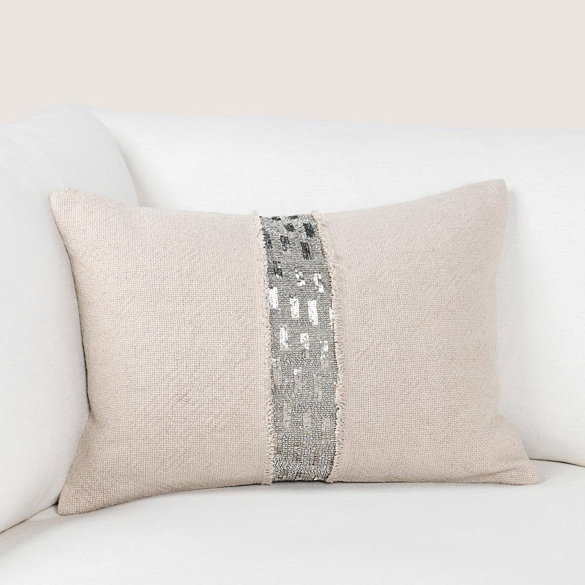 RO Lira Natural/Silver 14x20 Pillow — view 6