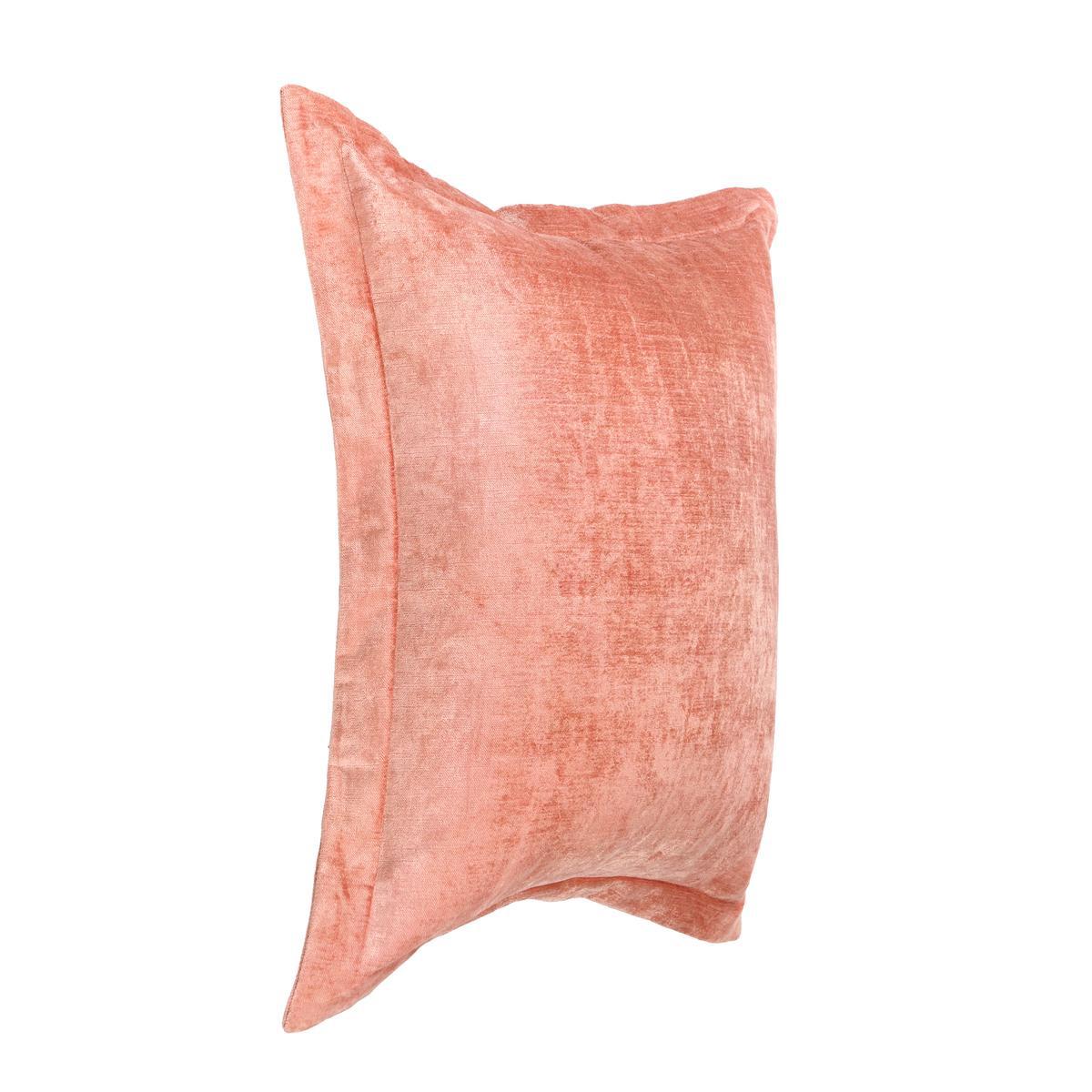 Lapis Velvet Dusty Coral 22x22 Pillow — view 4