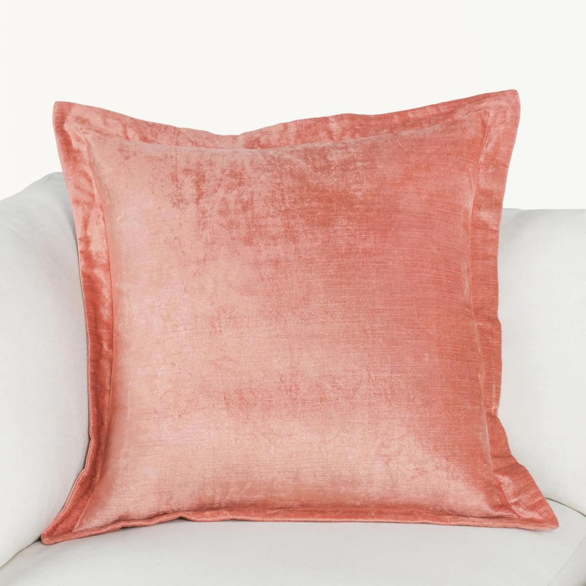 Lapis Velvet Dusty Coral 22x22 Pillow — view 2