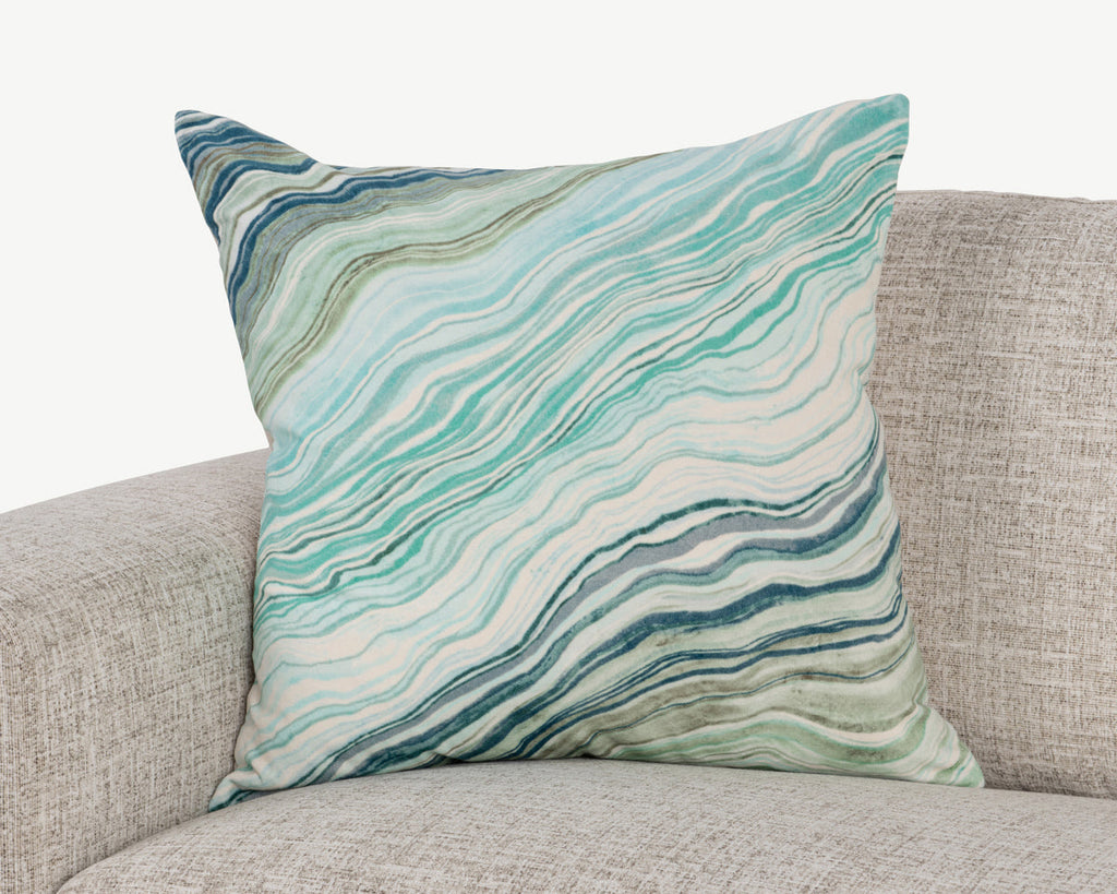 EQ Zircon Blue Multi 22x22 Pillow