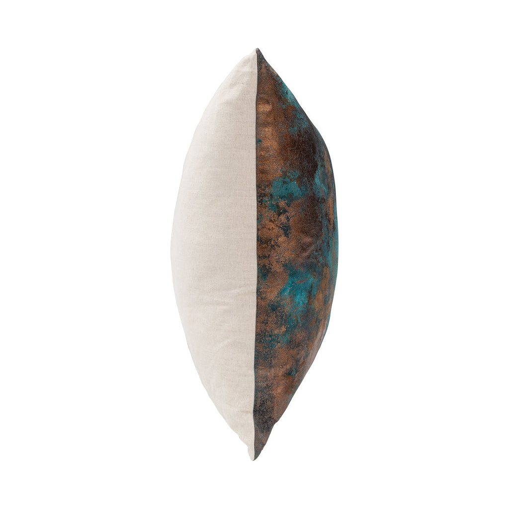 EQ Onara Teal/Antique Bronze 22x22 Pillow — view 4