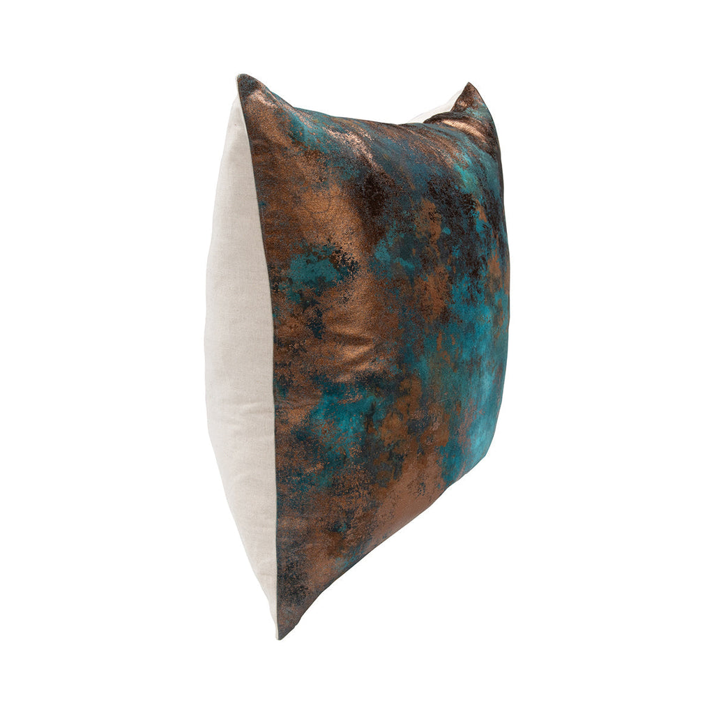 EQ Onara Teal/Antique Bronze 22x22 Pillow — view 5