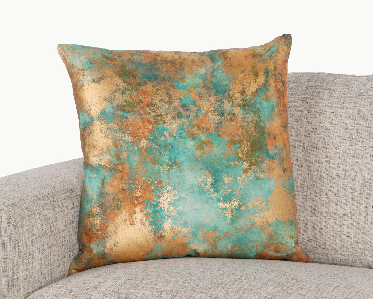 EQ Onara Turquoise/Copper 22x22 Pillow — view 2
