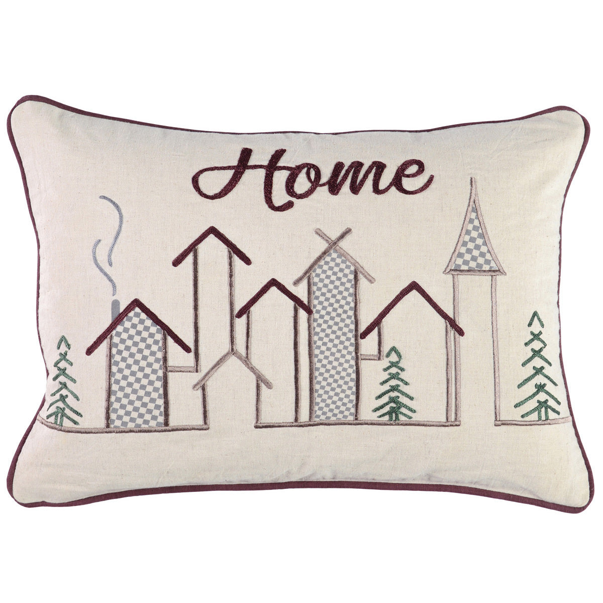 Winter Town Natural 14x20 Pillow