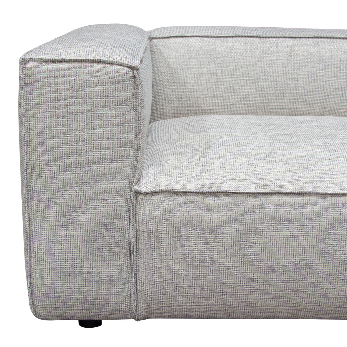 Vice 2PC Modular Sofa in Barley Fabric by Diamond Sofa - styled in a staged room by Center Stage Home Design