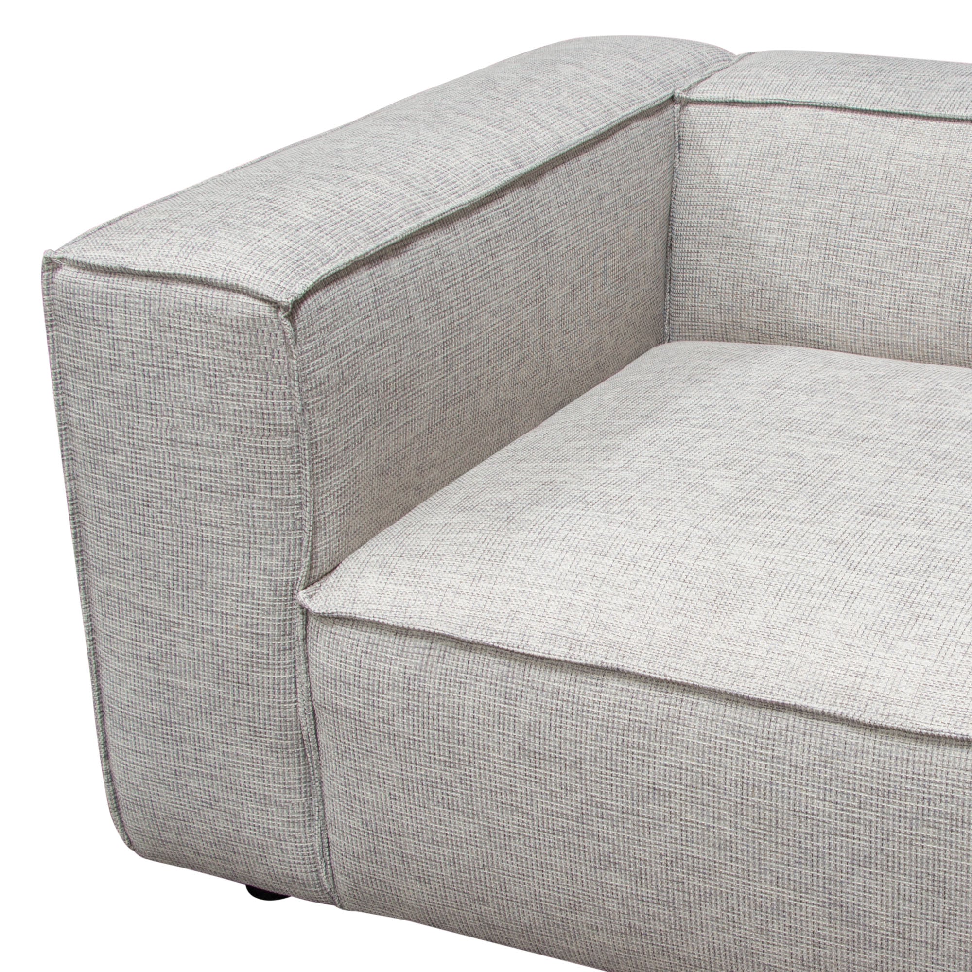 Vice 2PC Modular Sofa in Barley Fabric by Diamond Sofa - styled in a staged room by Center Stage Home Design