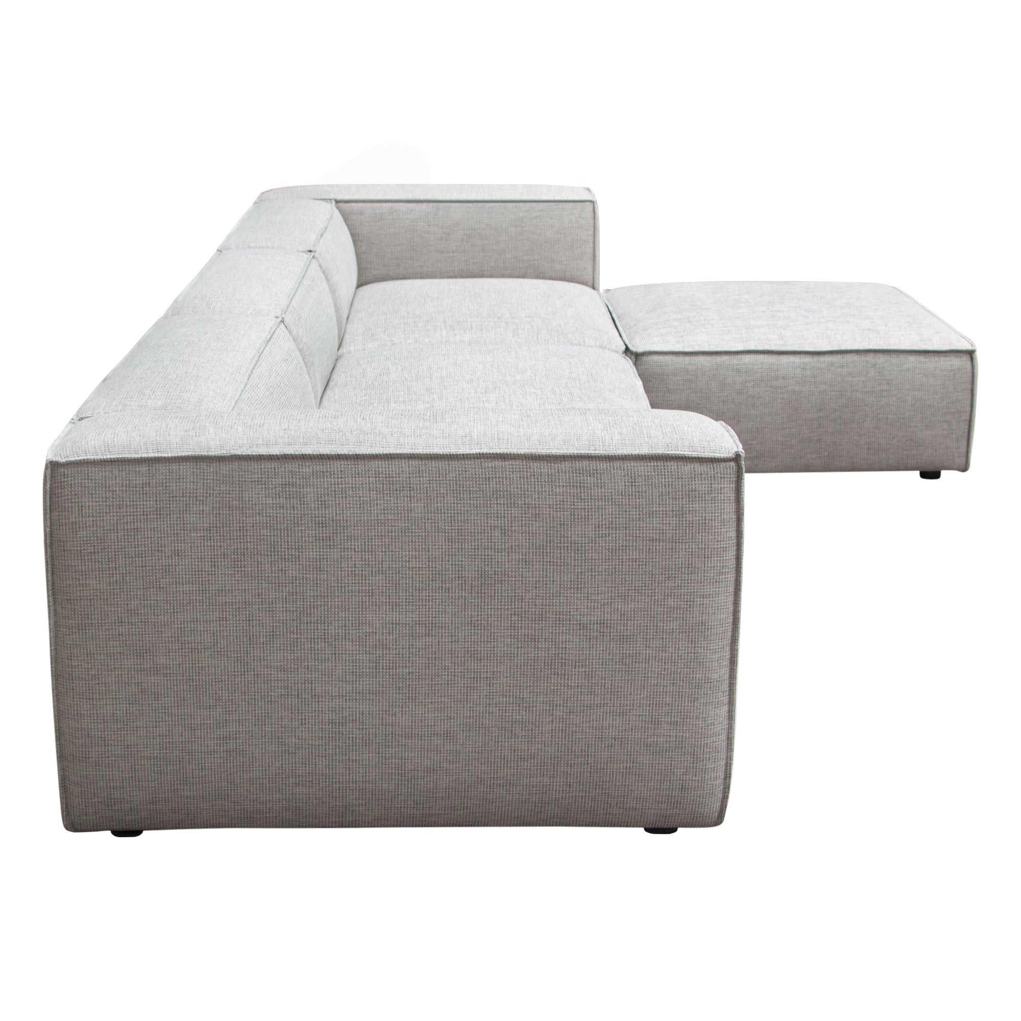 Vice 4PC Modular Sectional in Barley Fabric with Ottoman by Diamond Sofa