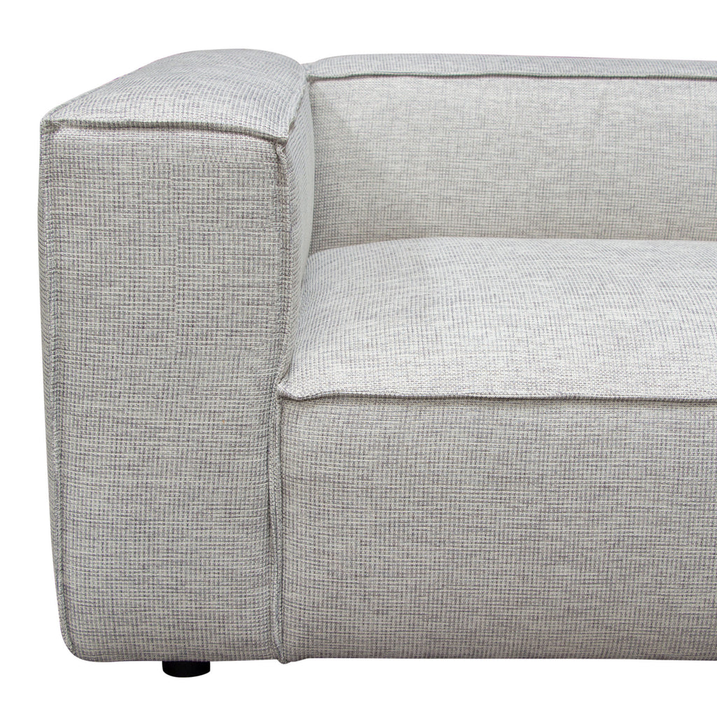 Vice 4PC Modular Sectional in Barley Fabric with Ottoman by Diamond Sofa - styled in a staged room by Center Stage Home Design
