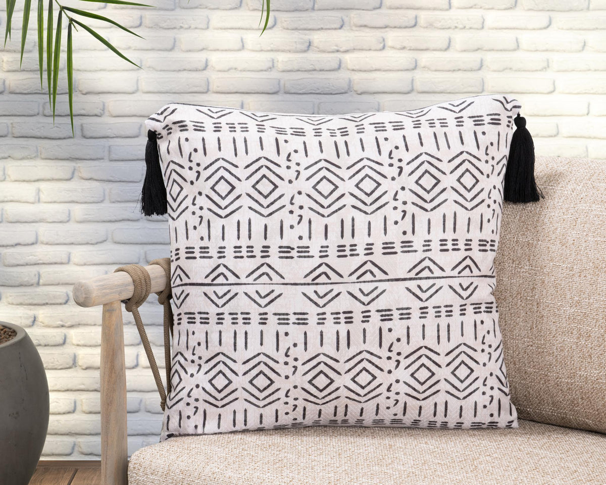 Indoor/Outdoor Zambia Natural 22x22 Pillow — view 3
