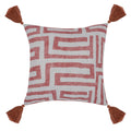 Indoor/Outdoor Karo Red Clay 20x20 Pillow