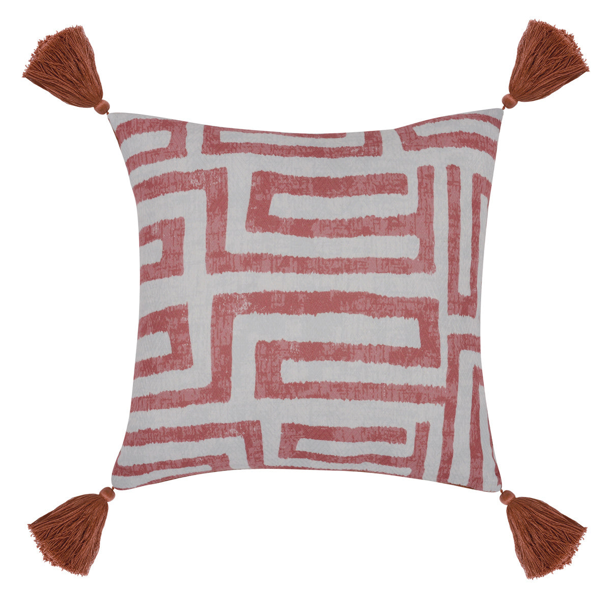 Indoor/Outdoor Karo Red Clay 20x20 Pillow