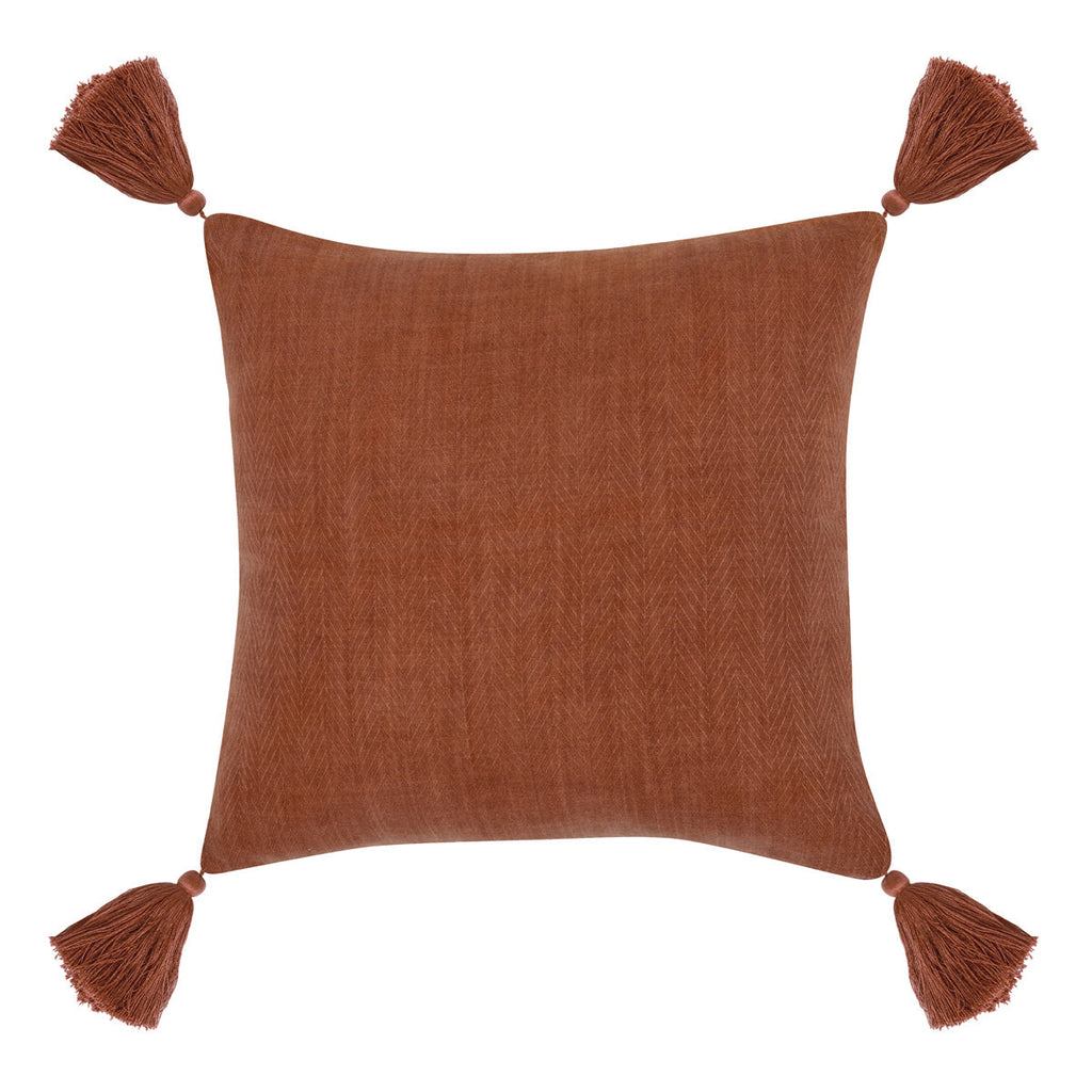 Indoor/Outdoor Karo Red Clay 20x20 Pillow — view 2