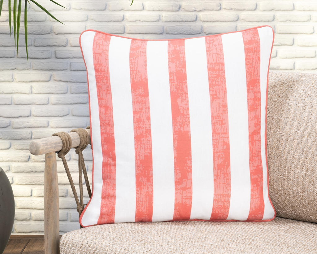 Indoor/Outdoor Milton Red 22x22 Pillow — view 3