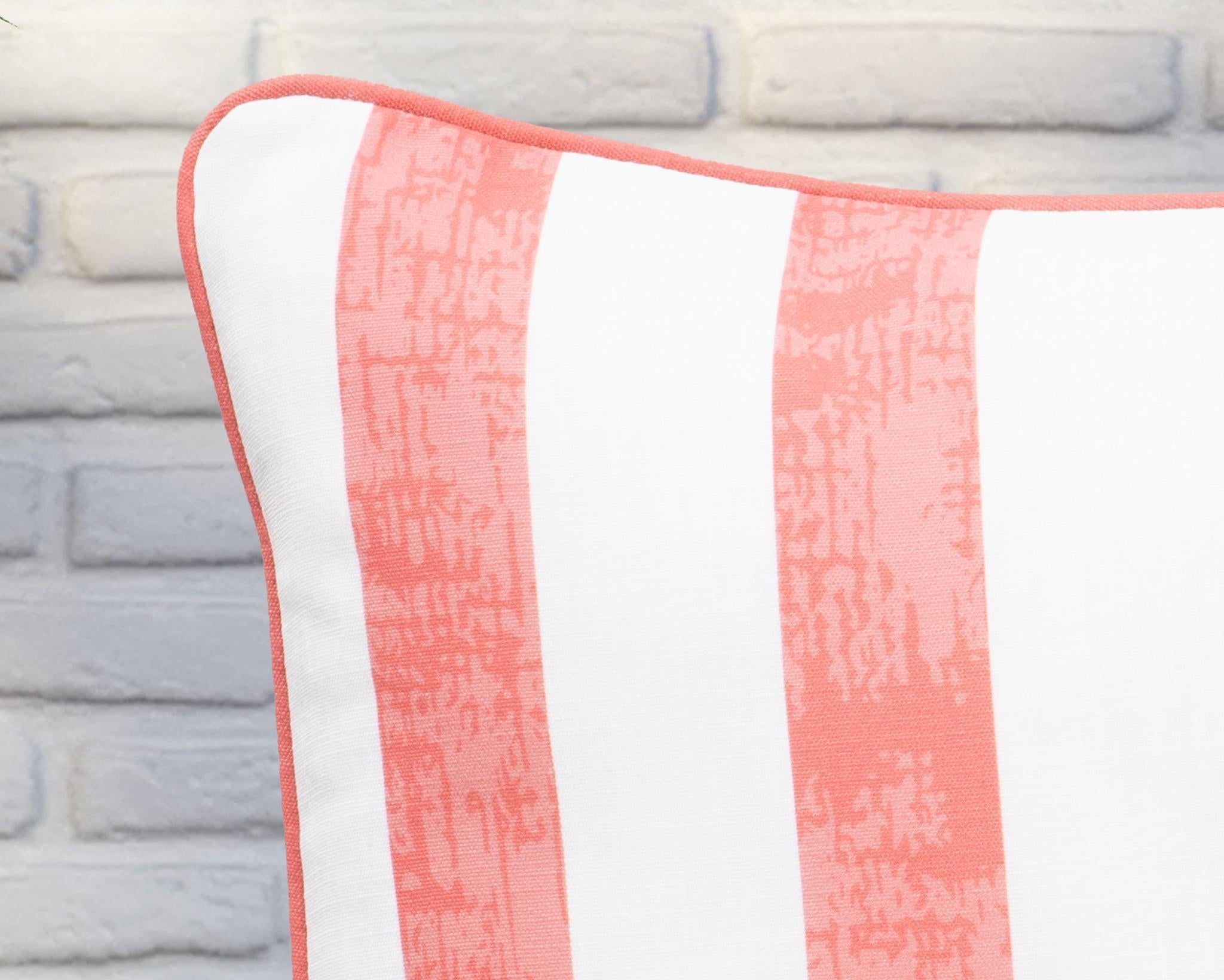 Indoor/Outdoor Milton Red 22x22 Pillow — view 4