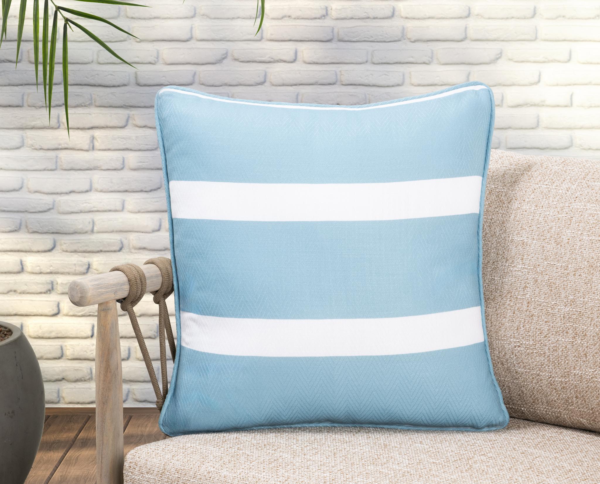 Indoor/Outdoor Hall Blue 22x22 Pillow — view 3