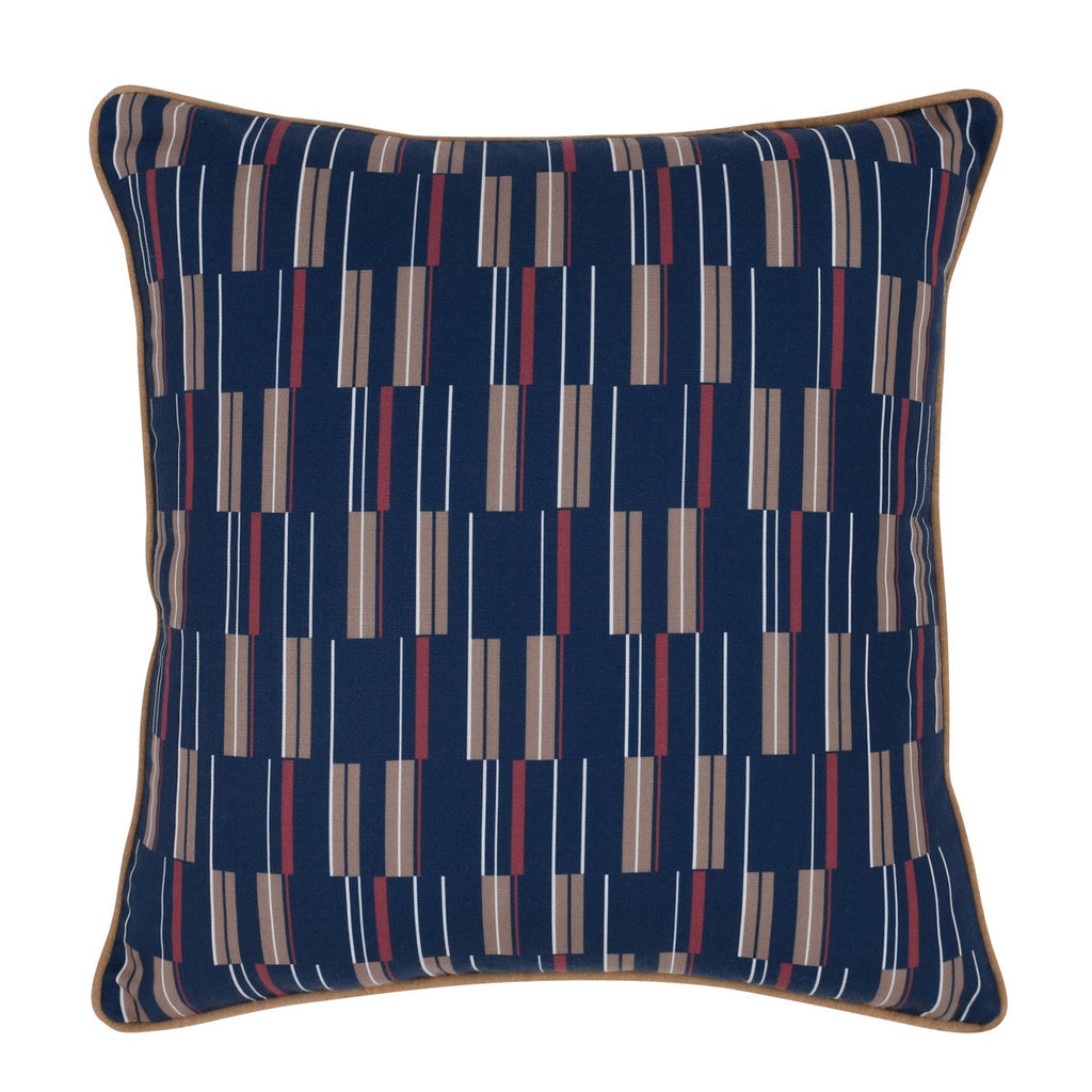 Indoor/Outdoor Nantucket Blue Multi 22x22 Pillow