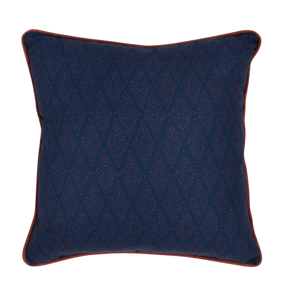 Indoor/Outdoor Gulf Dark Blue/Red 22x22 Pillow