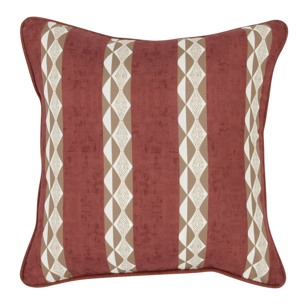 Indoor/Outdoor Delray Clay Red 18x18 Pillow