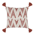 Indoor/Outdoor Sanibel Natural/Clay Red 20x20 Pillow