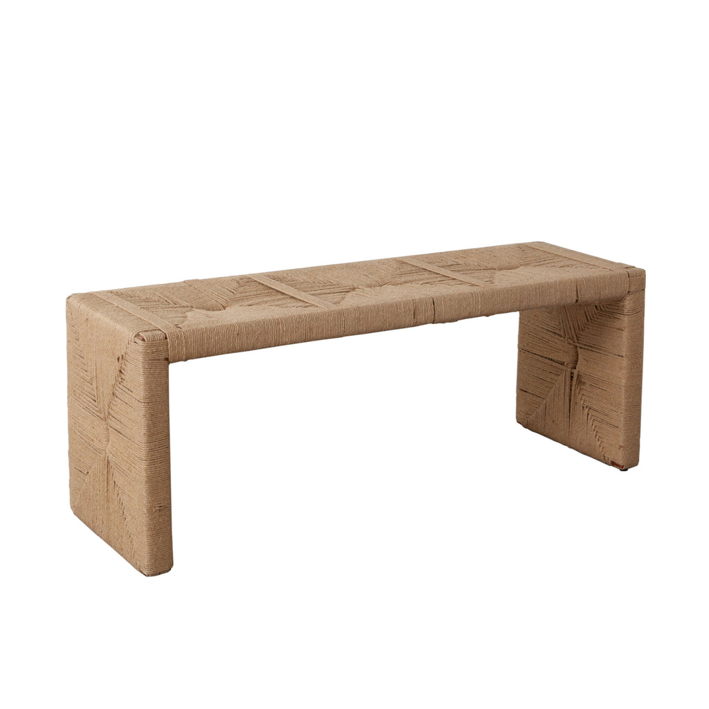 Jute Woven Accent Bench by Diamond Sofa