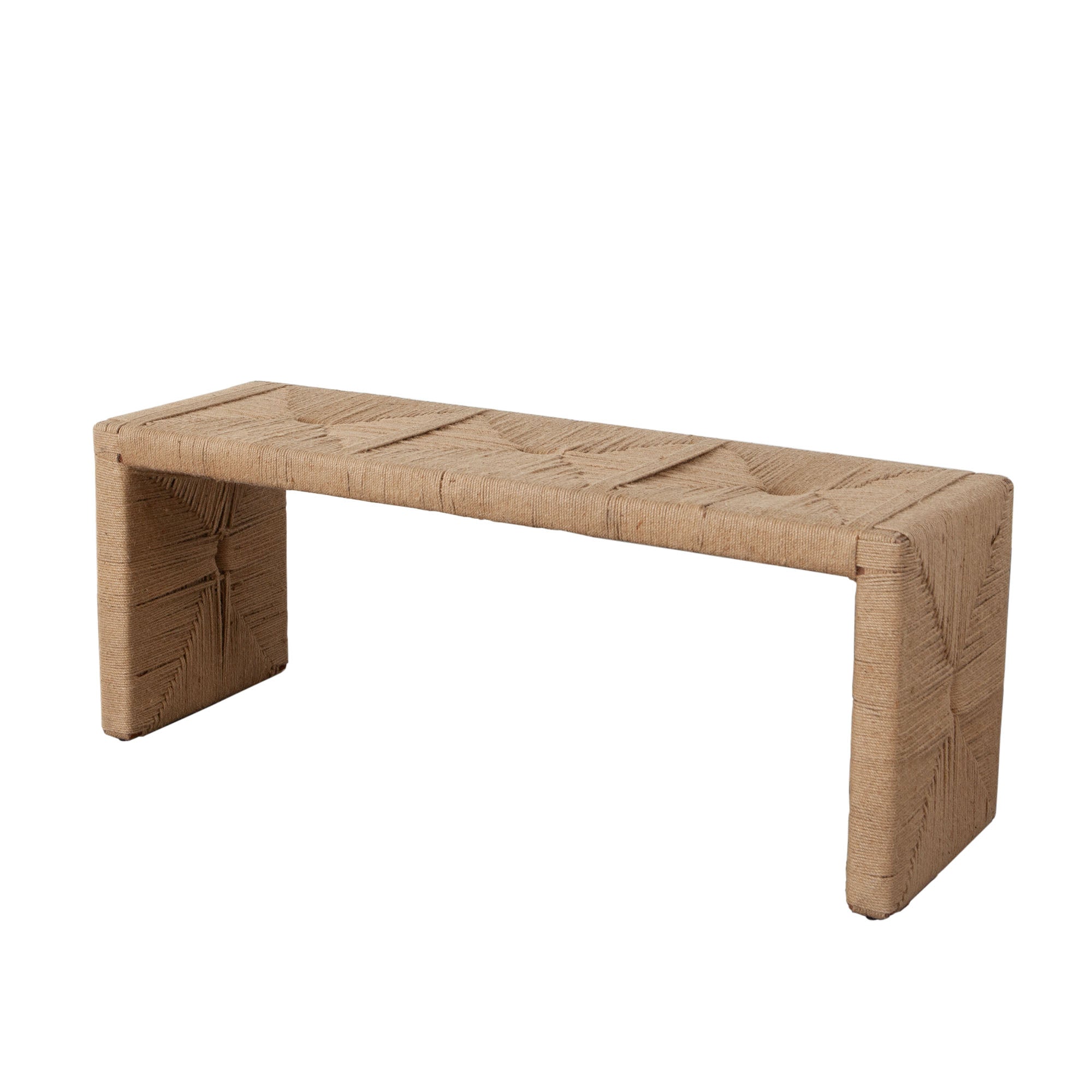 Jute Woven Accent Bench by Diamond Sofa