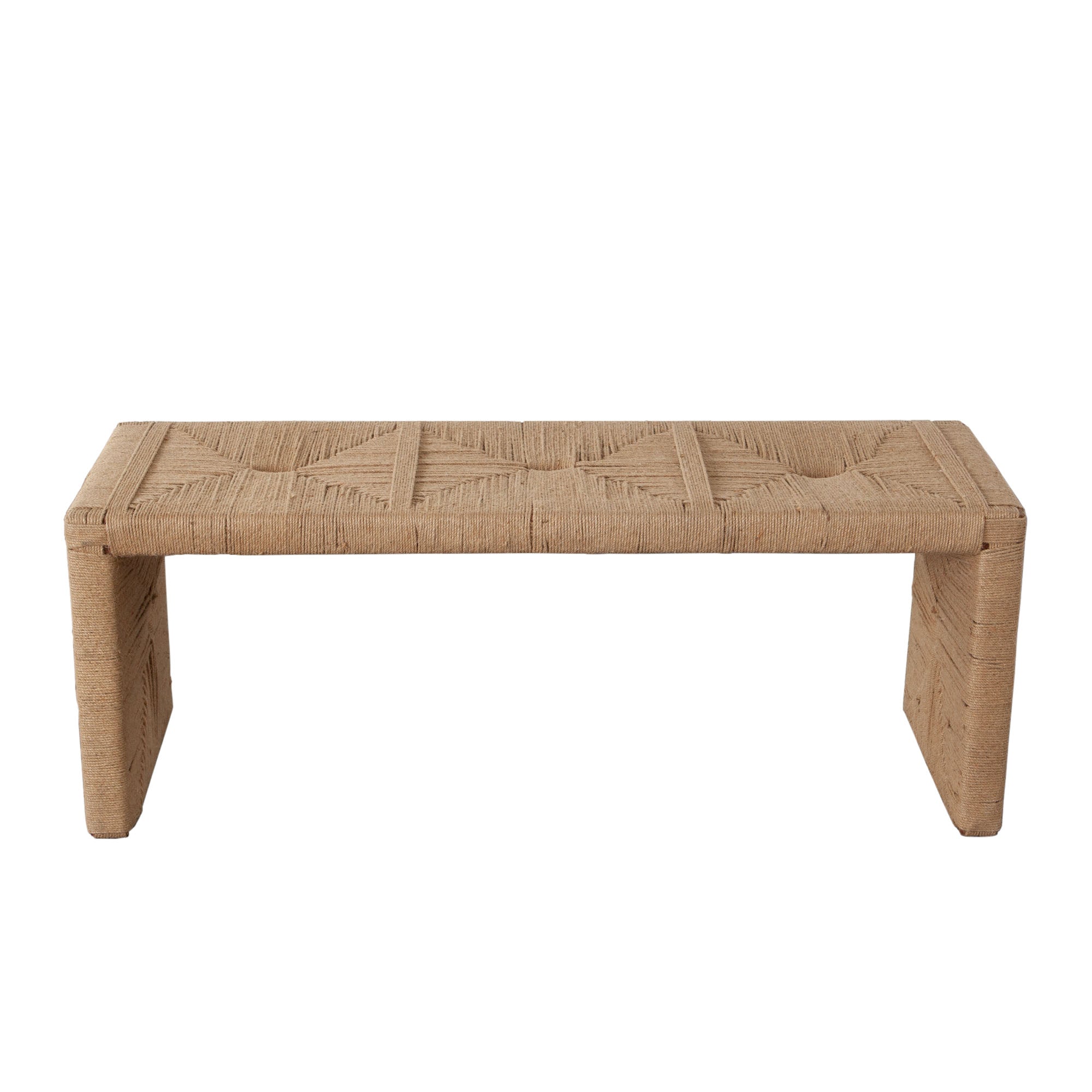 Jute Woven Accent Bench by Diamond Sofa