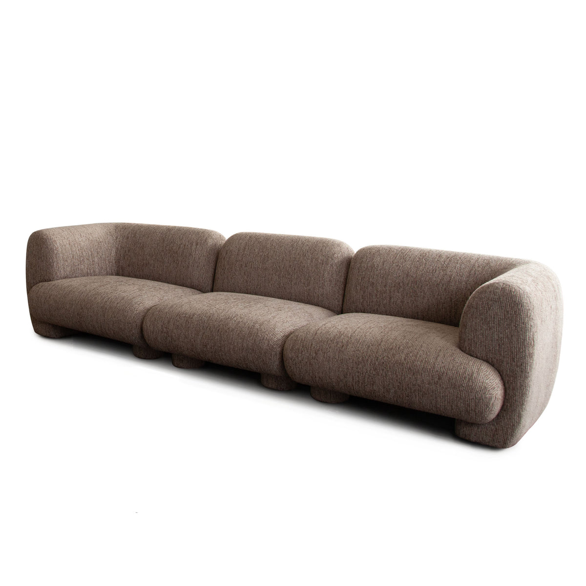 Wren 3PC Modular Sofa in Bark Polyester Fabric by Diamond Sofa