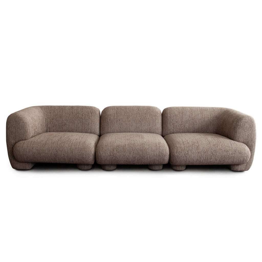 Wren 3PC Modular Sofa in Bark Polyester Fabric by Diamond Sofa