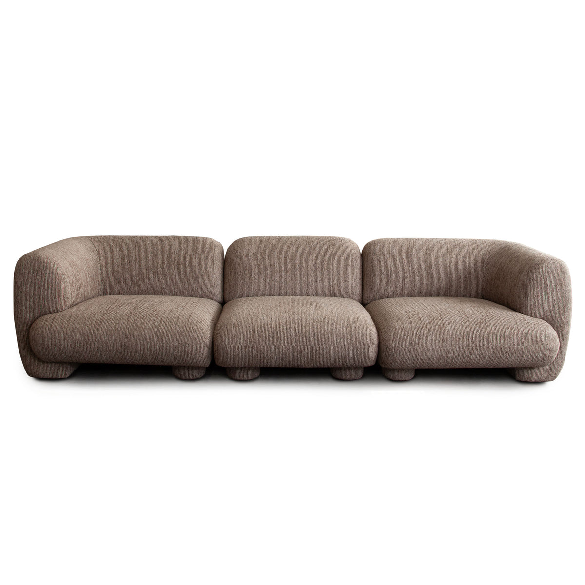 Wren 3PC Modular Sofa in Bark Polyester Fabric by Diamond Sofa