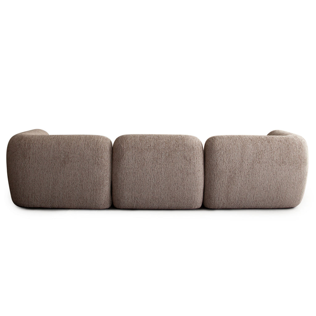 Wren 3PC Modular Sofa in Bark Polyester Fabric by Diamond Sofa