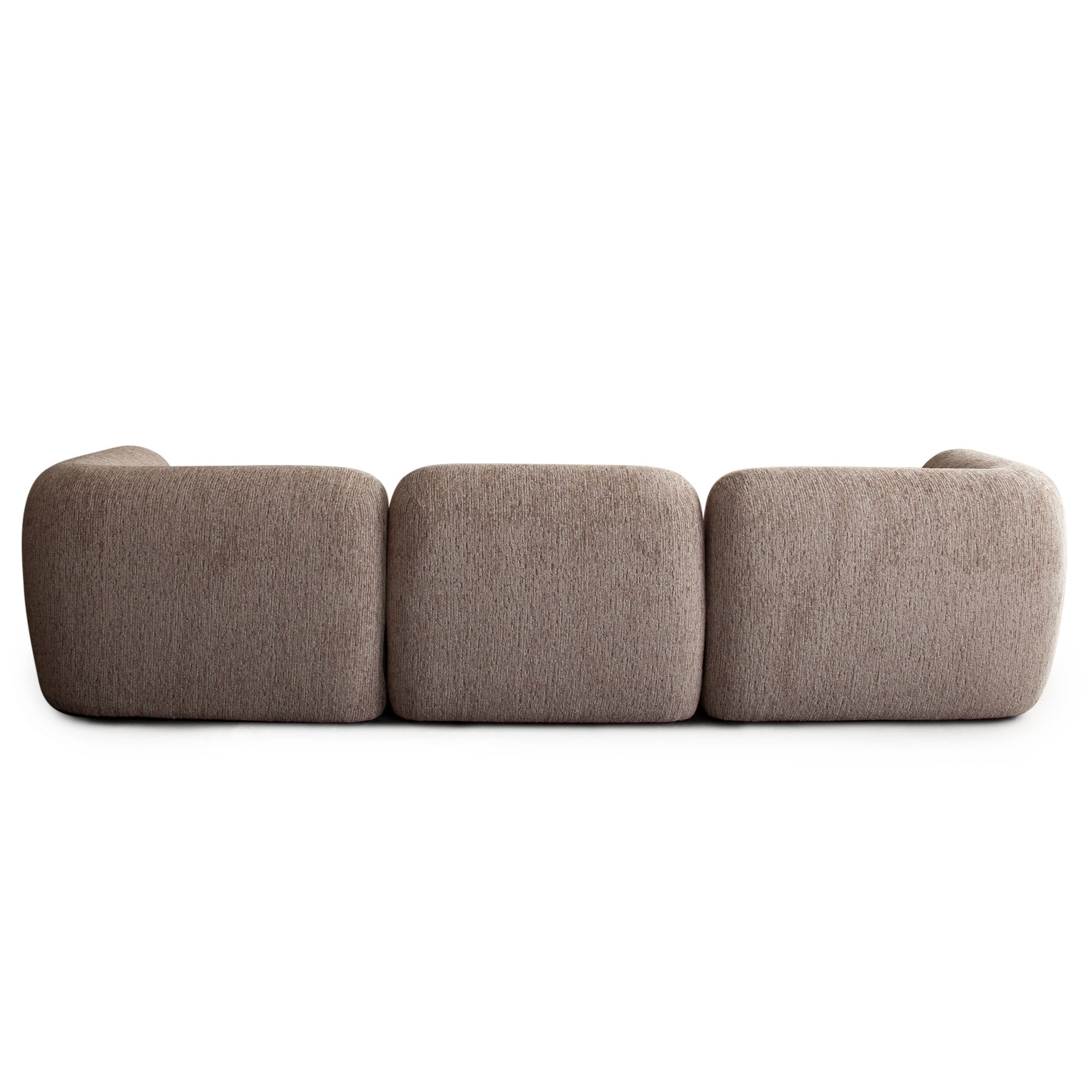 Wren 3PC Modular Sofa in Bark Polyester Fabric by Diamond Sofa