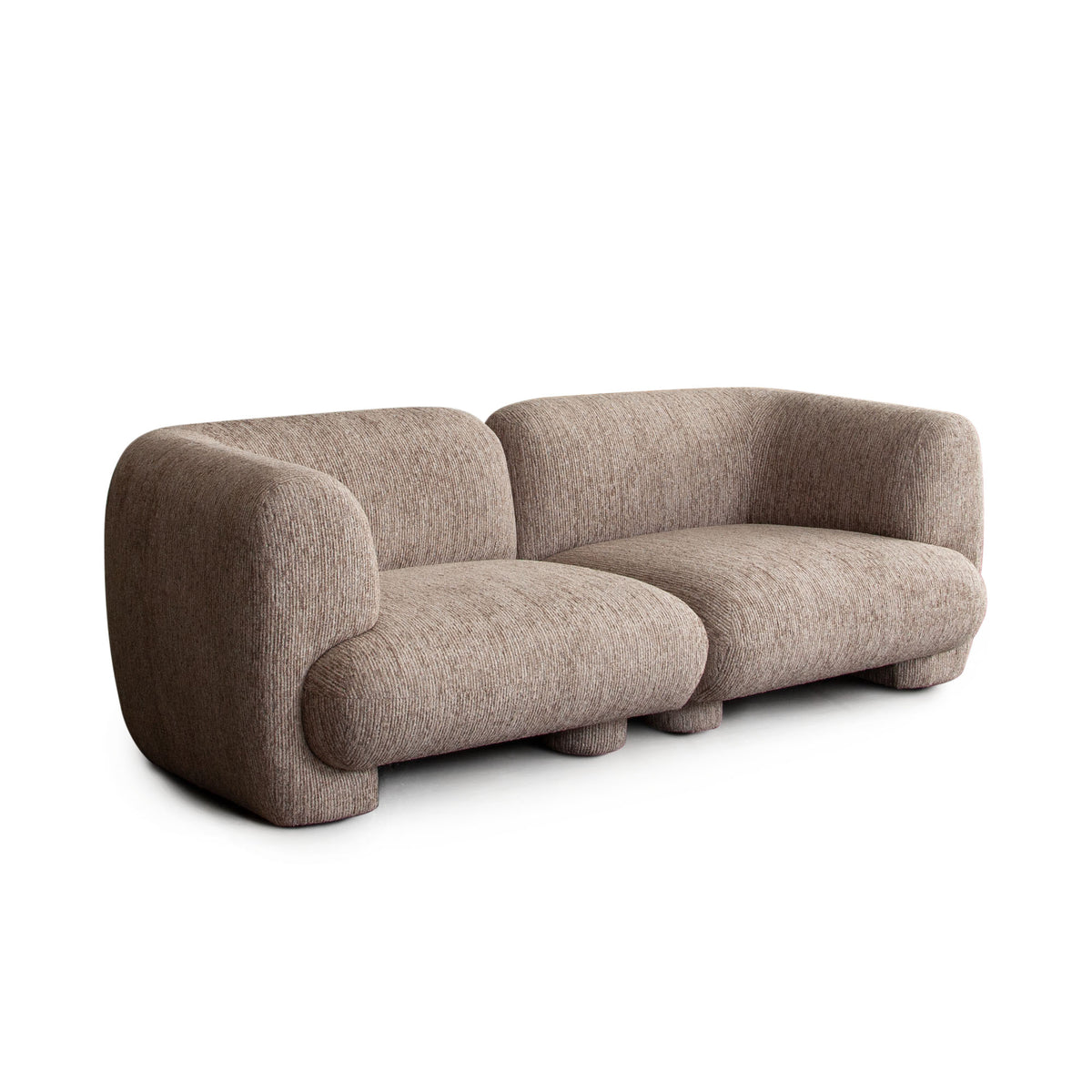 Wren 2PC Modular Sofa in Bark Polyester Fabric by Diamond Sofa
