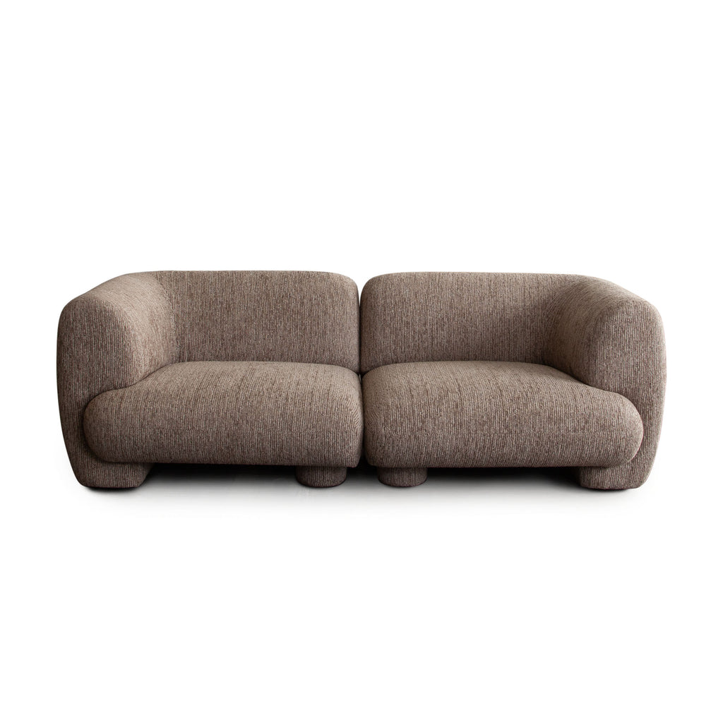 Wren 2PC Modular Sofa in Bark Polyester Fabric by Diamond Sofa