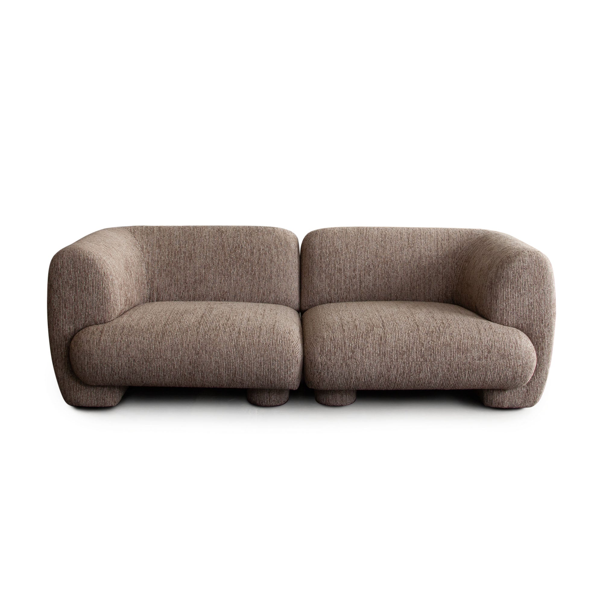 Wren 2PC Modular Sofa in Bark Polyester Fabric by Diamond Sofa