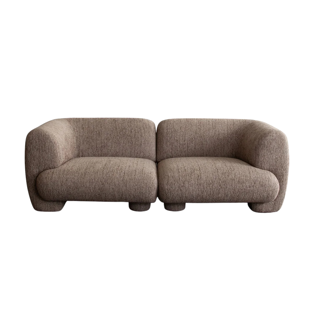 Wren 2PC Modular Sofa in Bark Polyester Fabric by Diamond Sofa