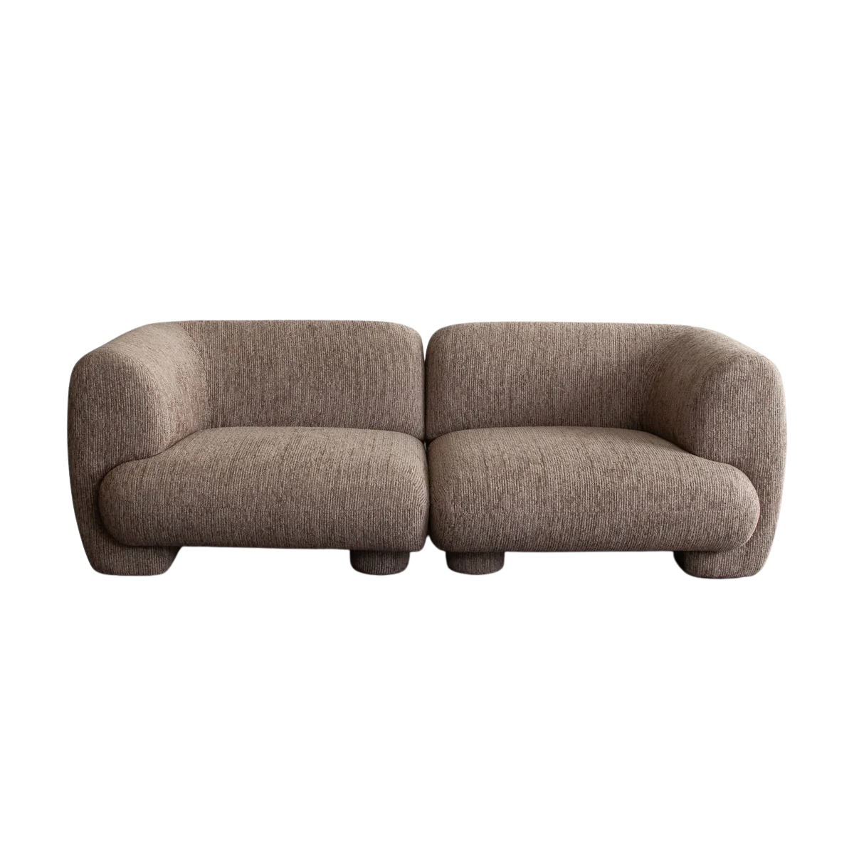 Wren 2PC Modular Sofa in Bark Polyester Fabric by Diamond Sofa
