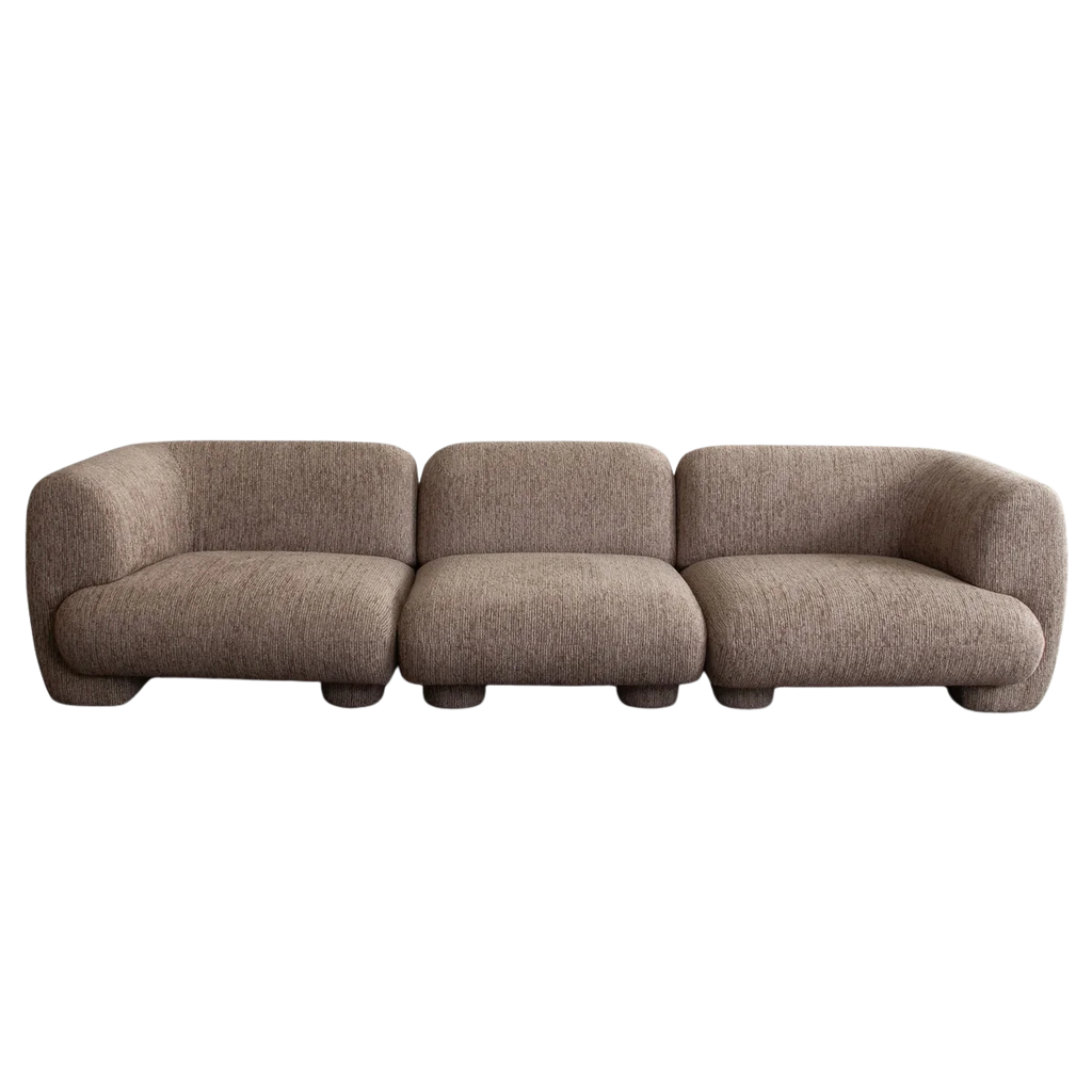 Wren 3PC Modular Sofa in Bark Polyester Fabric by Diamond Sofa