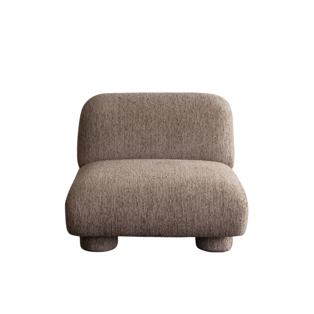 Wren Armless Chair in Bark Polyester Fabric by Diamond Sofa