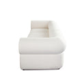 Zia 3PC Modular Sofa in Ivory Sherpa Fabric by Diamond Sofa
