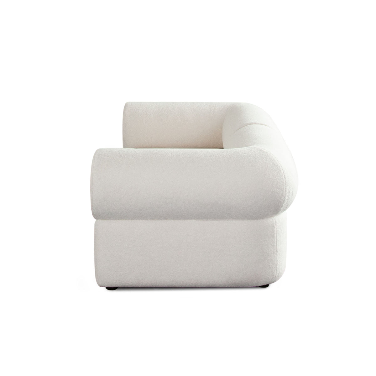 Zia 2PC Modular Sofa in Ivory Sherpa Fabric by Diamond Sofa