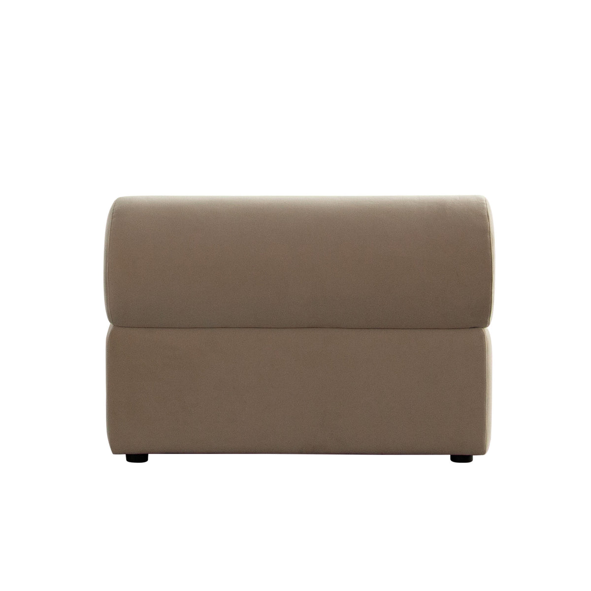 Zia Armless Chair in Light Camel Performance Velvet Fabric by Diamond Sofa