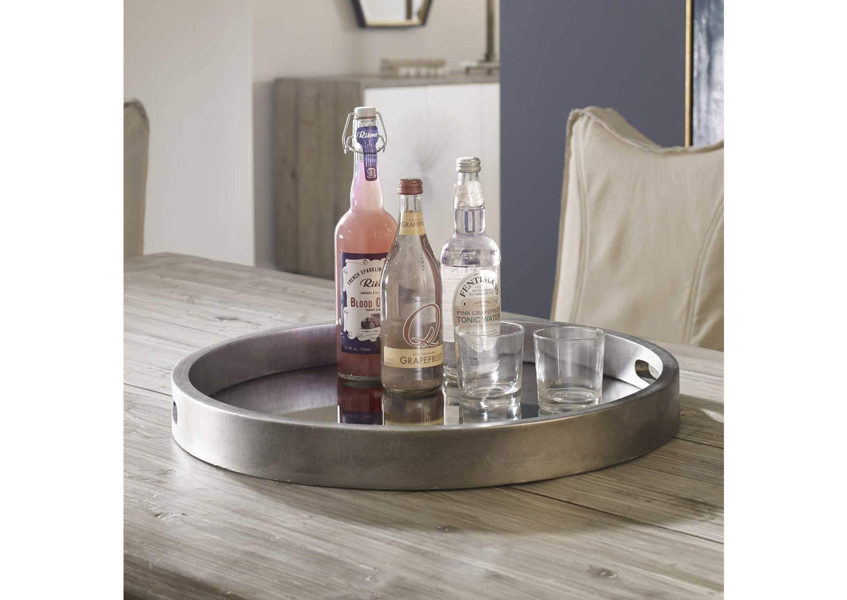 19997 Uttermost Bechet Round Silver Tray