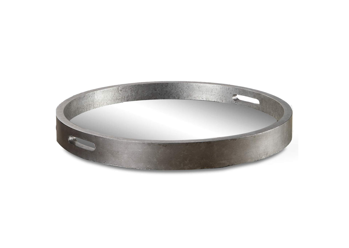 19997 Uttermost Bechet Round Silver Tray