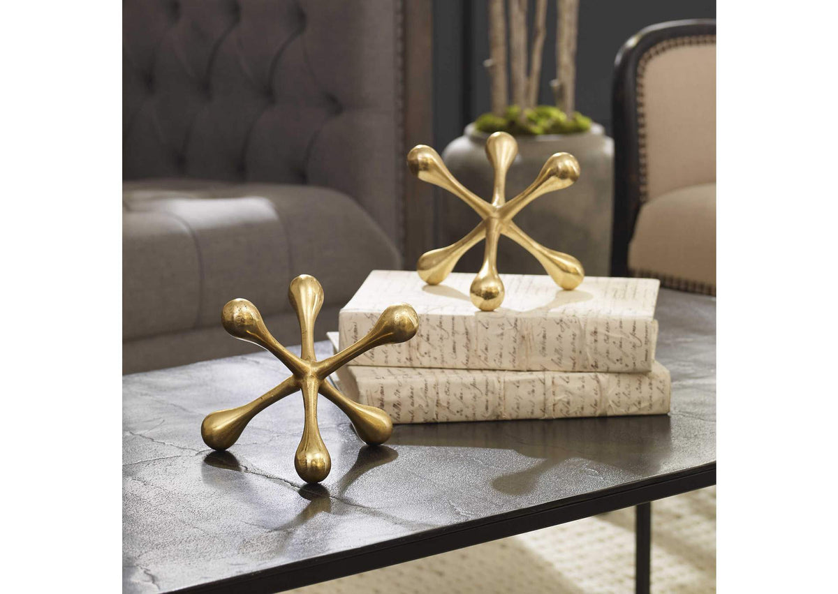 18964 Uttermost Harlan Brass Objects Set