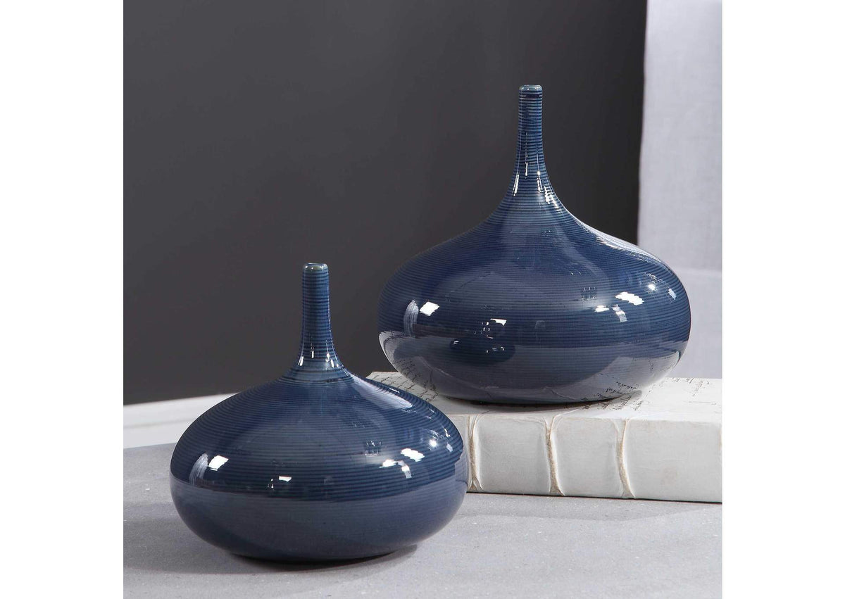 18988 Uttermost Zayan Blue Vases