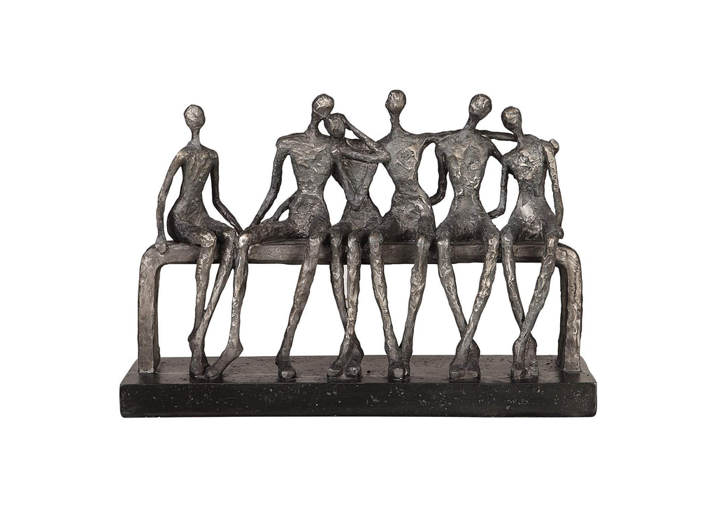 18991 Uttermost Camaraderie Aged Silver Figurine